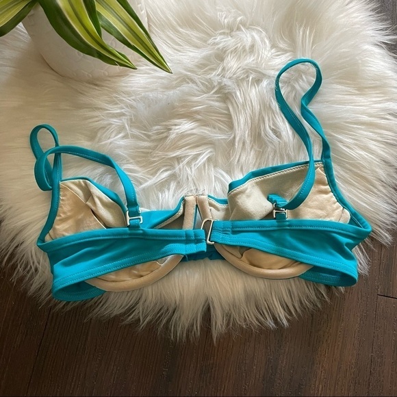 Victoria’s Secret teal mesh fold over bottom bikini - Picture 4 of 10